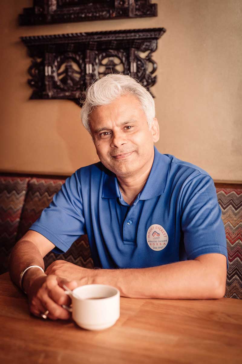 Mohan Aryal, chef and owner of Everest Ravintola Helsinki, in his kitchen